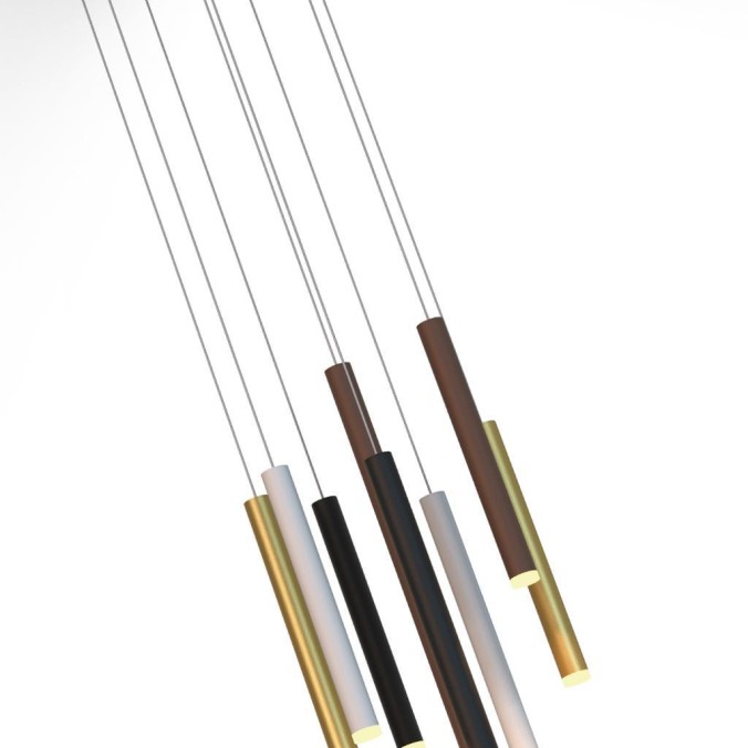 Lámpara LED  48W 3000K serie CALA Blanco+Negro+Oro+Corten - 40x250h