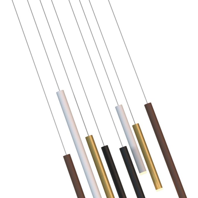 Lámpara LED  48W 3000K serie CALA Blanco+Negro+Oro+Corten - 50x30x250h