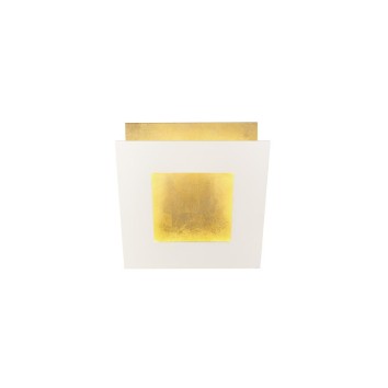 Aplique LED 12W 3000K serie DALIA Blanco+Oro - 14x14x6.3h