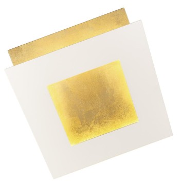 Aplique LED 12W 3000K serie DALIA Blanco+Oro - 14x14x6.3h 2