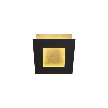 Aplique LED 12W 3000K serie DALIA Negro +Oro - 14x14x6.3h