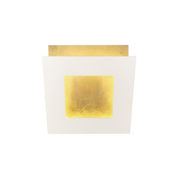 Aplique LED 18W 3000K serie DALIA Blanco+Oro - 18x18x6.3h