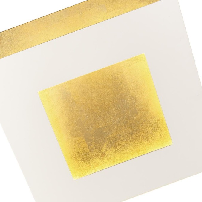 Aplique LED 18W 3000K serie DALIA Blanco+Oro - 18x18x6.3h