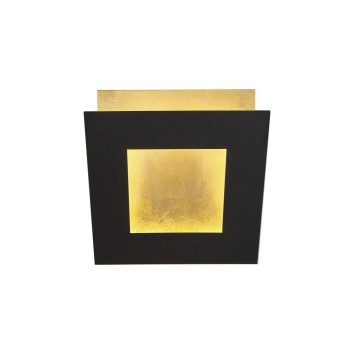 Aplique LED 18W 3000K serie DALIA Negro +Oro - 18x18x6.3h