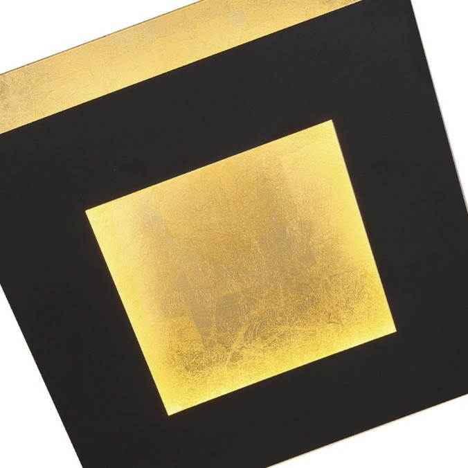 Aplique LED 18W 3000K serie DALIA Negro +Oro - 18x18x6.3h
