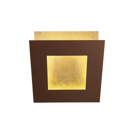 Aplique LED 18W 3000K serie DALIA Corten +Oro - 18x18x6.3h