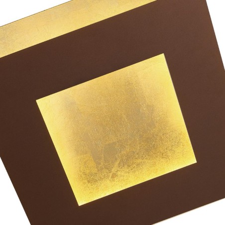 Aplique LED 18W 3000K serie DALIA Corten +Oro - 18x18x6.3h