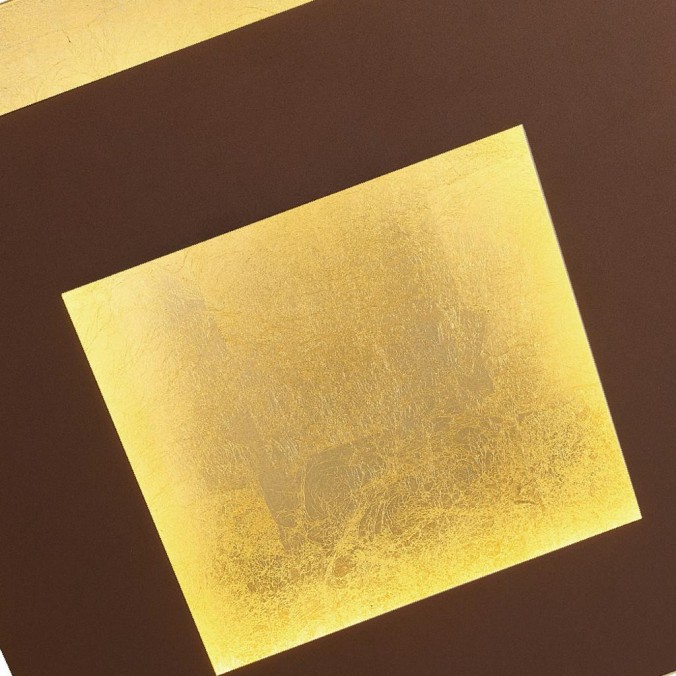 Aplique LED 24W 3000K serie DALIA Corten +Oro - 22x22x6.3h