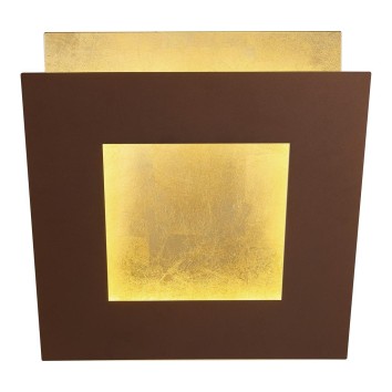 Aplique LED 40W 3000K serie DALIA Corten +Oro - 40x40x8h