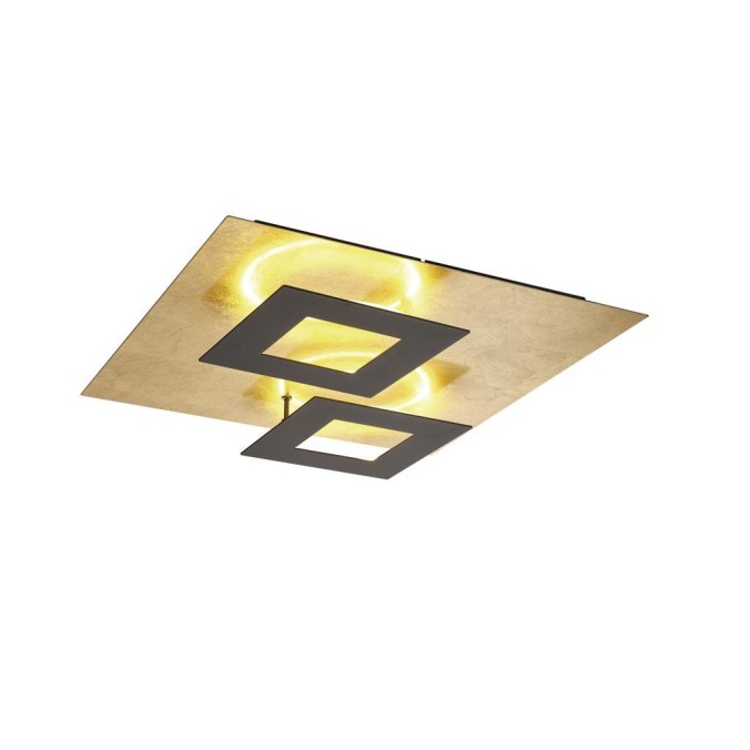 Plafón LED 48W 3000K serie DALIA Negro +Oro - 50x50x7.5h