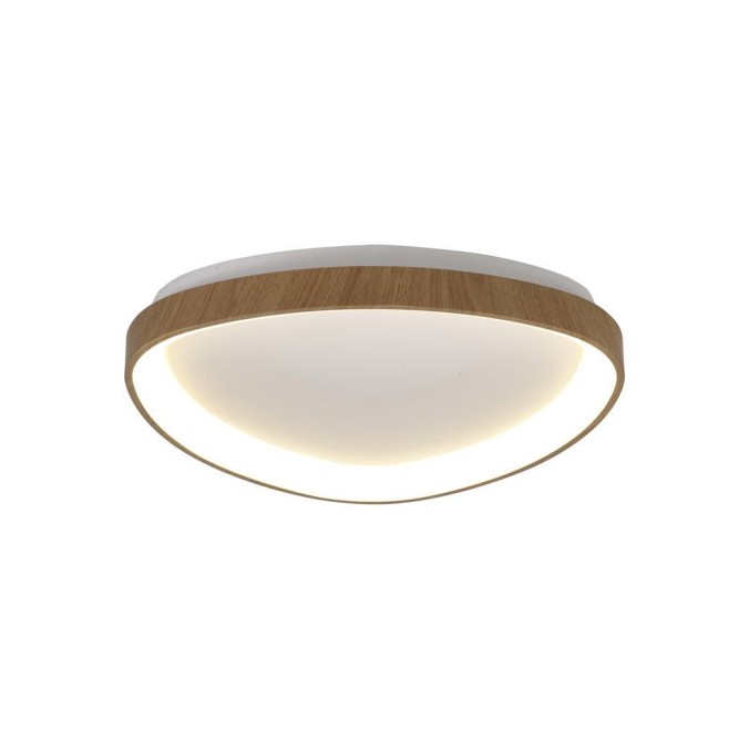 Plafón LED serie NISEKO Madera - 42.1x42.1x6.1h
