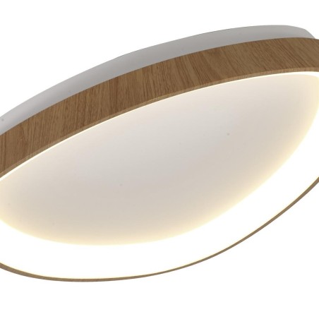 Plafón LED serie NISEKO Madera - 42.1x42.1x6.1h