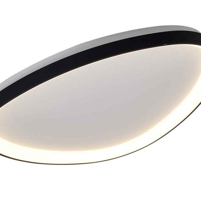 Plafón LED serie NISEKO Negro - 61.1x60.5x6.1h
