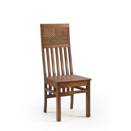 Silla flamingo barrotes verticales rattan - 45 x 50 x 110h