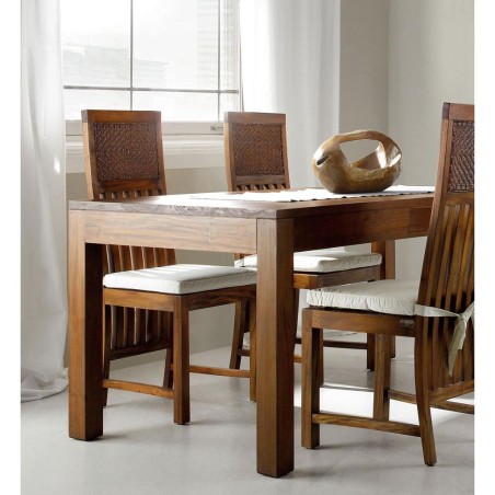 Silla flamingo barrotes verticales rattan - 45 x 50 x 110h