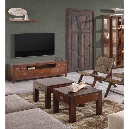 Mesa centro flamingo 1 cajón - 60 x 60 x 42h