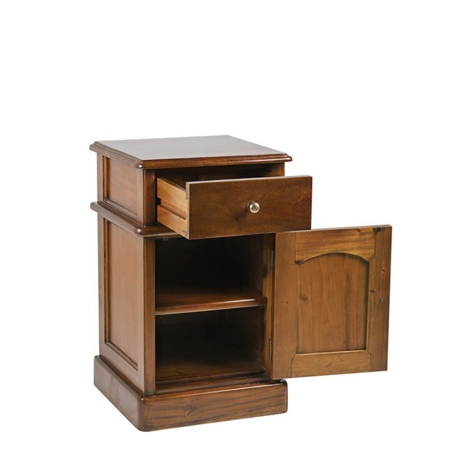 Mesita vintage victorian 1 cajón 1 puerta - 40 x 40 x 65h