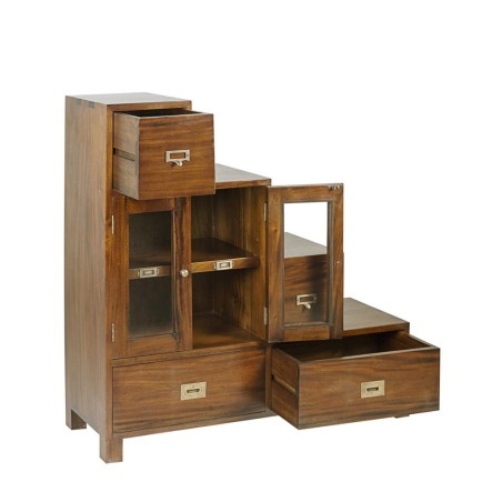 Mueble escalera flamingo izquierda 4 cajones 2 puertas - 100 x 32 x 100h