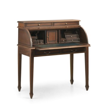 Escritorio grande vintage con persiana + bandeja extraíble - 103 x 57 x 115h 2