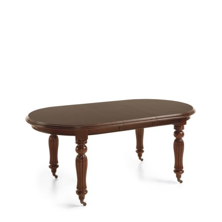 Mesa vintage ovalada victorian con ruedas - 160 - 240 x 110 x 80h