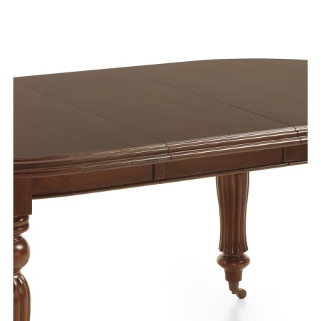 Mesa vintage ovalada victorian con ruedas - 160 - 240 x 110 x 80h