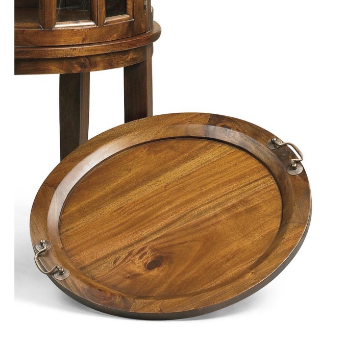 Licorera flamingo redonda con bandeja - 50 x 50 x 78h