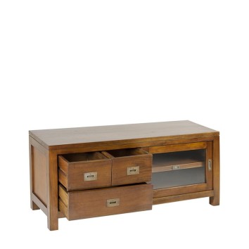 Mueble tv flamingo 3 cajones 1 puerta corredera - 115 x 40 x 50h 2
