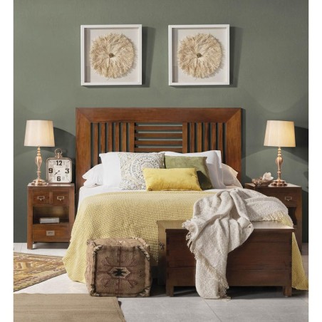 Cabecero flamingo barrotes horizontales verticales - 165 x 135h