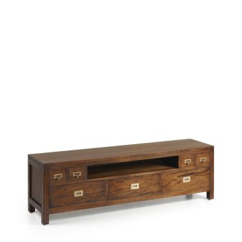 Mueble tv flamingo 7 cajones 1 hueco - 160 x 40 x 47h