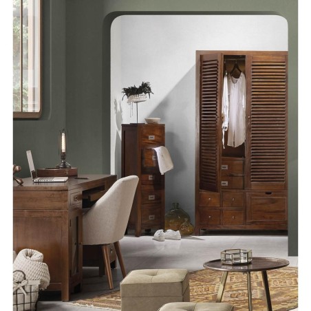 Cómoda flamingo estrecha 5 cajones - 36 x 30 x 120h