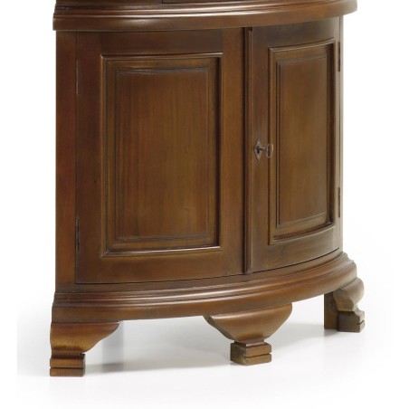 Vitrina vintage esquinera 1 cajón 4 puertas - 50 x 50 x 190h