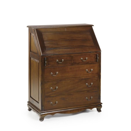 Cómoda escritorio vintage 2+3 cajones - 90 x 48 x 113h