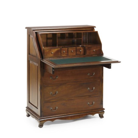 Cómoda escritorio vintage 2+3 cajones - 90 x 48 x 113h