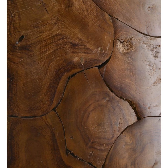 Pedestal trozos madera alto - 35 x 35 x 77h