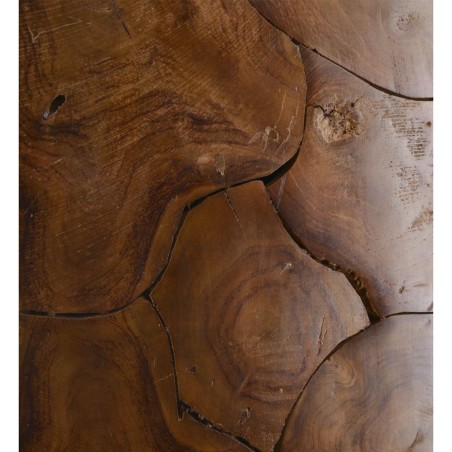 Pedestal trozos madera alto - 35 x 35 x 77h