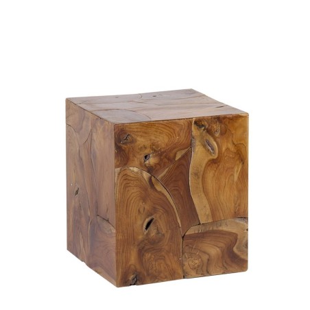 Pedestal trozos madera bajo - 40 x 40 x 50h