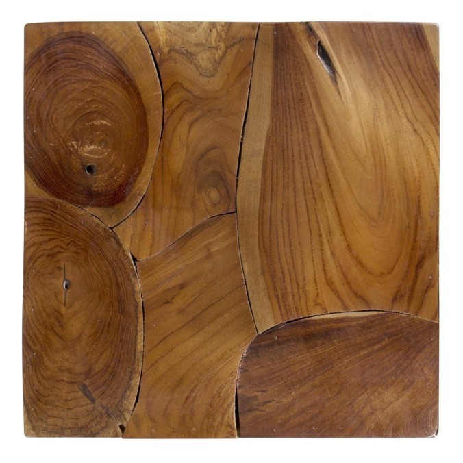 Pedestal trozos madera bajo - 40 x 40 x 50h Pedestal trozos madera bajo - 40 x 40 x 50h