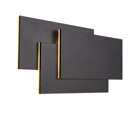 Aplique LED 36W 3000K serie TAHITI XL Negro - 40x6.2x19h