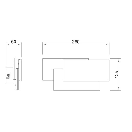 Aplique LED 12W 3000K serie TAHITI XL Blanco - 26x6x12.5h
