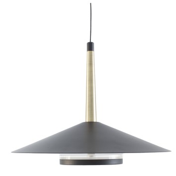 Lámpara LED 8W 3000K serie ORION Negro+Cuero - 25x200h