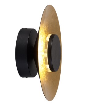 Aplique LED 8W 3000K serie ORION Negro+Oro - 25x8.6h