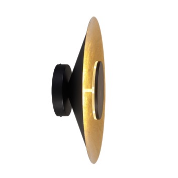 Aplique LED 24W 3000K serie ORION Negro+Oro - 50x14h