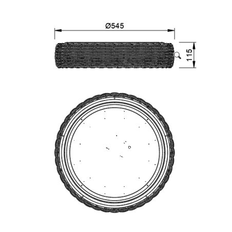 Plafón LED 50W 2700K/4000K/5000K serie KILIMANJARO CEILING Ratan - 54.5x11.5h