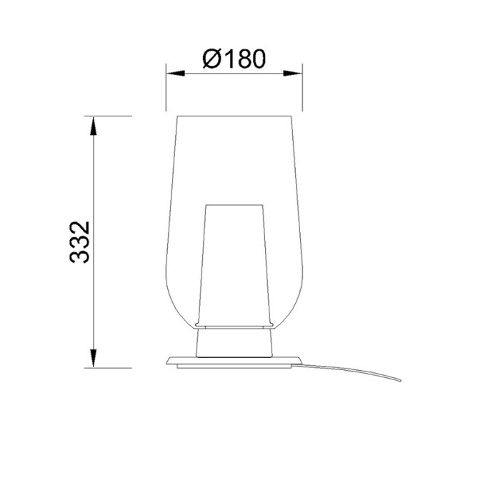 Sobremesa  serie NORA BLANCO/MADERA Blanco/ Madera - 18x33.2h