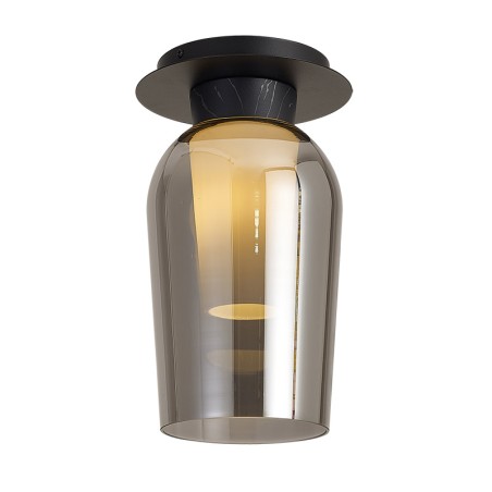 Semi-Plafón serie NORA NEGRO/MARMOL Negro/Marmol - 20x34h