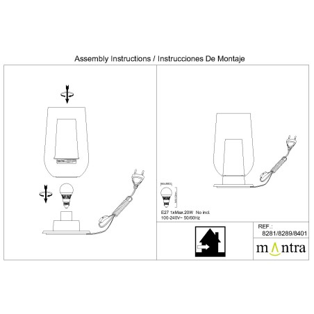 Sobremesa  serie NORA NEGRO/MARMOL Negro/Marmol - 18x33.2h