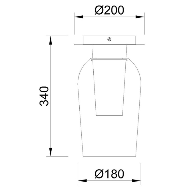 Semi-Plafón serie NORA ORO/BLANCO Oro/Blanco - 20x34h
