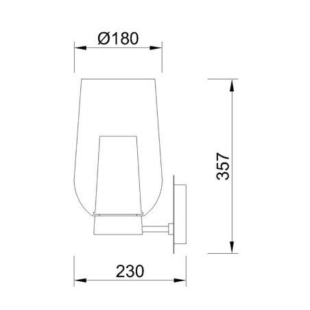 Aplique  serie NORA ORO/BLANCO Oro/Blanco - 18x23x35.7h