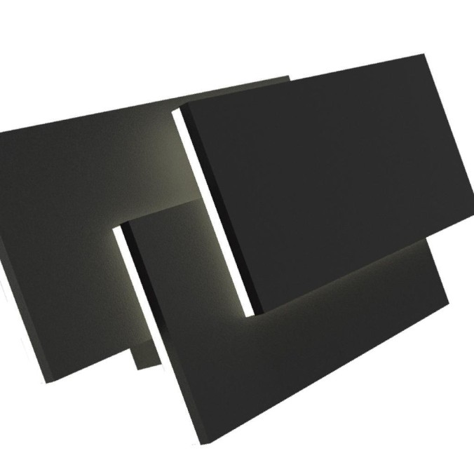 Aplique LED 12W 3000K serie TAHITI XL Negro - 26x6x12.5h