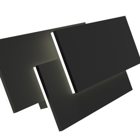 Aplique LED 12W 3000K serie TAHITI XL Negro - 26x6x12.5h